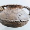 Vintage Moroccan Arabian Berber Nomads Desert Tribal Earth Natural Un Glazed Brown Pottery Jug Storage Pot Container c1920's