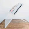 Vintage French Thick Perspex Plastic Plexiglass Book Magazine Newspaper Document Desktop Organizer Desk Tidy Stand c1980-90's