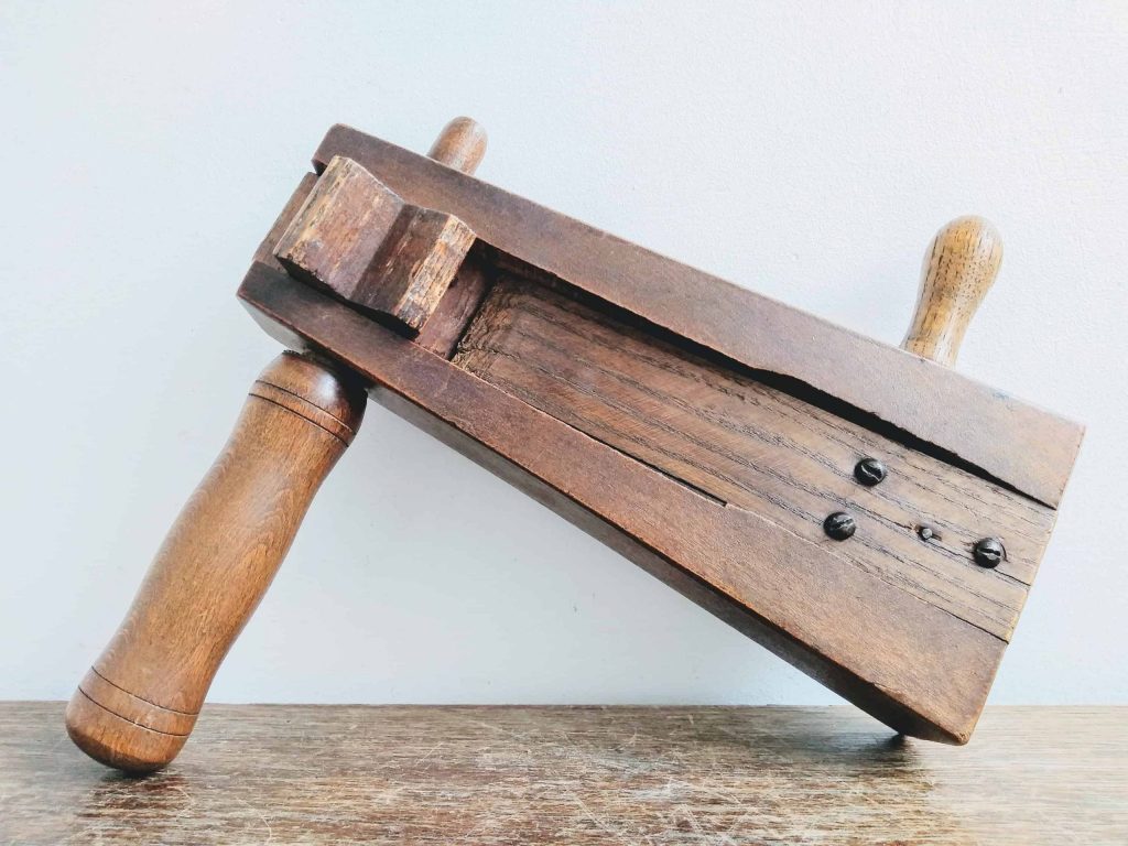 Vintage English Wooden Football Soccer Sports Bird ARP Warning Clacker Souvenir Wood circa 1930-40's