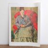 Vintage French Grand Master Print Madame Cezanne Dans Un Fauteuil Rouge 1877 Reproduction With History To Rear c1970's