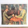Vintage French Grand Master Print Les Joueurs De Cartes (1890-1895) Reproduction With History To Rear c1970's
