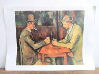 Vintage French Grand Master Print Les Joueurs De Cartes (1890-1895) Reproduction With History To Rear c1970’s Vintage French Grand Master Print Les Joueurs De Cartes (1890-1895) Reproduction With History To Rear c1970's