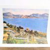 Vintage French Grand Master Print Le Golfe De Marseille Vu L'Estaque 1878-1880 Reproduction With History To Rear c1970's