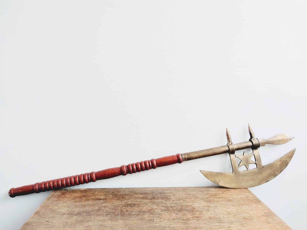 Vintage French Decorative Prop Axe Hatchet Costume Re-Enactment Display Dungeon Medieval Period Weapon Battle circa 1980-90's