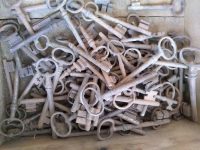 Alternative view of Antique French Rusty Key Job Lot Of Fifty 50 Lock Skeleton Chateaux Castle Estate Collection Prop Display circa 1880-1940's