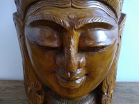 Alternative view of Vintage Thai Thailand Asian Temple God Head Bust Wall Display Wooden Ornament Figurine Decor Decoration circa 1970-80's
