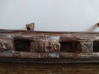 Alternative view of Vintage Tahiti Oceania South Pacific Boat Canoe Statue Primitive Art Carving Sculpture Wooden Wood Ornament circa 1980-1990's