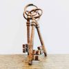 Antique French Rusty Key Job Lot Of Three 3 Lock Skeleton Ch?teaux Castle Estate Collection Prop Display circa 1880-40's