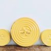 Vintage French Yellow Duck Ceramic Set Table Trivets Placemats Place Mats Trivet Protectors Collection Of Three c1960-70's