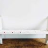 Vintage French White Painted Wooden Wood Wall Fixing Shelf Shelving Display Unit Presentation Prop circa 1970-80's