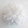 Vintage French Extra Large White Bird Feathers Fancy Lampshade Fluffy Light Cover Unusual Lighting Souvenir Gift c1980-90's