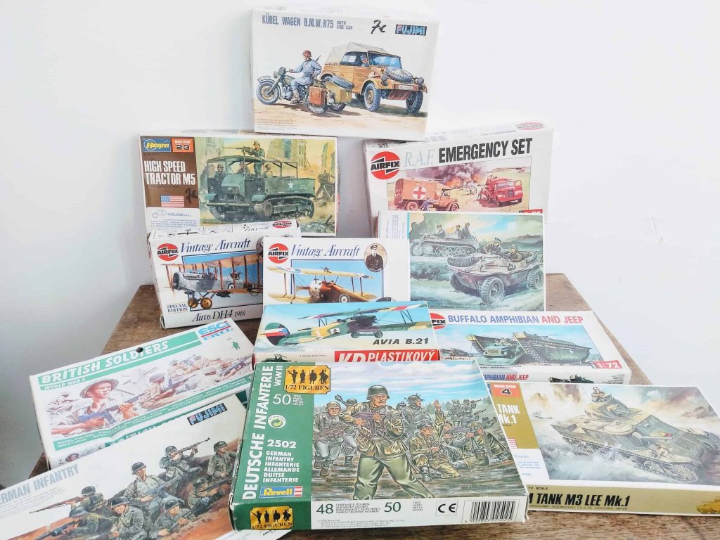 Vintage Airfix Esci Revell Hasegawa Model Kits Kit Figurine Plastic War Transport Figurines Collection Job Lot c1980-90’s