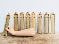 Vintage French Ornate Brass Metal Gold Coloured Door Plates Push Plate Interior Interior Decor Hardware circa 1970-1980's