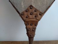 Alternative view of Vintage French Medium Wooden Leather Bellows Fireplace Open Fire Log Burner Stove Tool Prop Display Decor circa 1950-60's