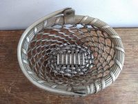 Alternative view of Vintage French Silver Wire Metal Decorative Display Basket Bowl Dish Ornament Decorative Container circa 1970-80's