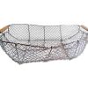 Vintage French Apple Fruit Vegetable Picking Harvesting Metal Wire Wood Traditional Garden Gardening Large Basket c1950-60s