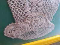 Alternative view of Vintage French Embroidered Framed White Cotton Wedding Christening Church Hand Gloves Lady Size circa 1940-50's