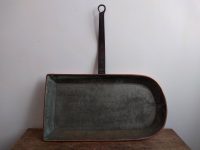 Alternative view of Vintage French Copper Metal Hanging Griddle Frying Pan Saucepan Cooking Pot Stove Top Traditional French Kitchen c1940-50's
