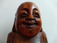Alternative view of Vintage Chinese Wooden Wood Man Idol Money Luck Lucky Buddha Statue Art Carving Sculpture Ornament circa 1960-1970's