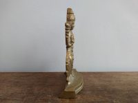 Alternative view of Vintage Indian Cast Brass Hindu Goddess Siddhidatri God Ornament Icon Idol Decorative Alter Shrine Display Design c1960-70's