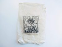 Alternative view of Vintage Nepalese Lokta Himalaya Buddhist Buddhism Buddha Traditional Temple Print On Handmade Paper Picture Art c1960-70's