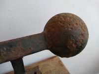 Alternative view of Antique English Large Rusty Ornate Cast Iron Metal Heavy Doorway Entryway Hallway Foot Rest Foot Scraper Gate Handle c1900's