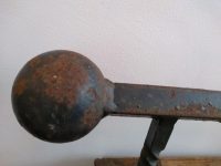 Alternative view of Antique English Large Rusty Ornate Cast Iron Metal Heavy Doorway Entryway Hallway Foot Rest Foot Scraper Gate Handle c1900's