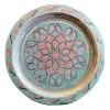 Vintage Arabian Silver Metal Decorated Small Circular Tray Plate Dish Charger Serving Wall Hanging circa 1960-70's