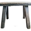 Antique English Small Table Stool Rest Wooden Wood Oak Bench Seat Stand Display Prop Furniture Display Industrial c1900's