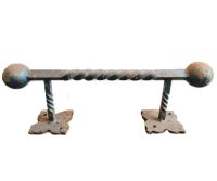 Antique English Large Rusty Ornate Cast Iron Metal Heavy Doorway Entryway Hallway Foot Rest Foot Scraper Gate Handle c1900’s Antique English Large Rusty Ornate Cast Iron Metal Heavy Doorway Entryway Hallway Foot Rest Foot Scraper Gate Handle c1900's
