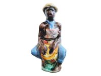 Vintage Italian Drioli Drum Playing Man Smoking Liquor Ceramic Decanter Bottle Pitcher Flask Drinks Ornament c1960-70’s Vintage Italian Drioli Drum Playing Man Smoking Liquor Ceramic Decanter Bottle Pitcher Flask Drinks Ornament c1960-70's