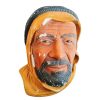 Vintage English Naturecraft Bedouin Nomad Wall Hanging Plaster Bust Head Ornament Statue Display circa 1970-80's