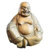 Vintage Chinese Brass Laughing Man Idol Money Luck Lucky Buddha Statue Art Cast Sculpture Ornament c1970-1980's
