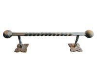 Antique English Large Rusty Ornate Cast Iron Metal Heavy Doorway Entryway Hallway Foot Rest Foot Scraper Gate Handle c1900’s Antique English Large Rusty Ornate Cast Iron Metal Heavy Doorway Entryway Hallway Foot Rest Foot Scraper Gate Handle c1900's