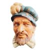 Vintage English Legend Product Sir Walter Raleigh Wall Hanging Plaster Bust Head Ornament Statue Display circa 1950-60's