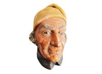 Vintage English Bossons Old Man In Nightcap Hat Wall Hanging Plaster Bust Head Ornament Statue Display circa 1970-80’s Vintage English Bossons Old Man In Nightcap Hat Wall Hanging Plaster Bust Head Ornament Statue Display circa 1970-80's