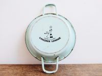 Alternative view of Vintage French Green Chicoree Leroux Small Hanging Handled Griddle Frying Pan Saucepan Cooking Pot Stove Cooker c1970-80's