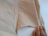 Alternative view of Antique French Button Front Linen Hemp Night Shirt Smock Plain Nightshirt Biaude Medium Ladies circa 1900