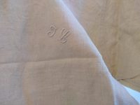 Alternative view of Antique French Linen Hemp Night Shirt Smock Biaude Medium Ladies circa 1900