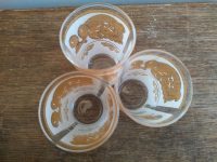 Alternative view of Vintage Moroccan Mint Tea Glasses White Gold Clear Glass Drinking Drinks Ceremony Display Arabian Theme circa 1970-80's