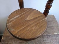 Alternative view of Vintage French Wooden Dark Wood Side Table Plinth Plant Pot Stand Kitchen Flower Stand Display Three Tier circa 1960-70's