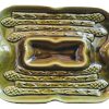Vintage Portugese Ceramic Green Asparagus And Dip Decorative Serving Bowl Dish Platter Plate Display c1960-70's