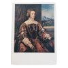 Vintage Italian Grand Master Le Titien Print Reproduction Isabelle De Portugal (1545 env.) Madrid Prado Wall Art c1955