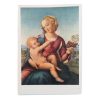 Vintage Italian Grand Master Raphael Print Reproduction Vierge A La Colonne Berlin Musee du Kaiser Frederic c1951