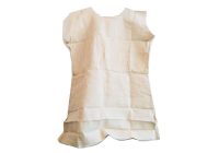 Antique French Partially Finished Linen Hemp Night Shirt Smock Biaude Medium Ladies Mens circa 1900