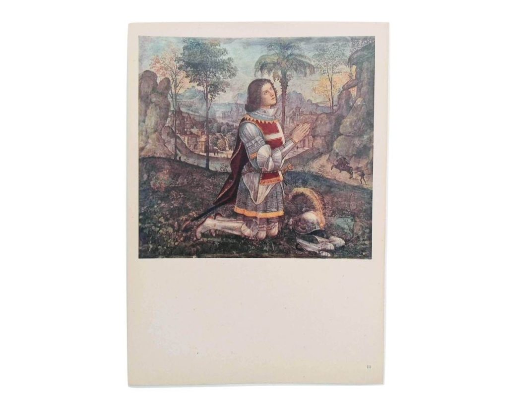 Vintage Italian Grand Master Pinturicchio Print Reproduction Albert Aringhierl Sienne Dome Chapelle St Jean Baptiste c1955