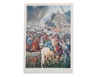 Vintage Italian Grand Master Pinturicchio Print Reproduction Enea Silvio Piccolomini Sienne Dome Library Piccolomini c1955