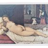 Vintage Italian Grand Master Le Titien Print Reproduction Venus D'Urbino (1538) Florence Uffizi c1955