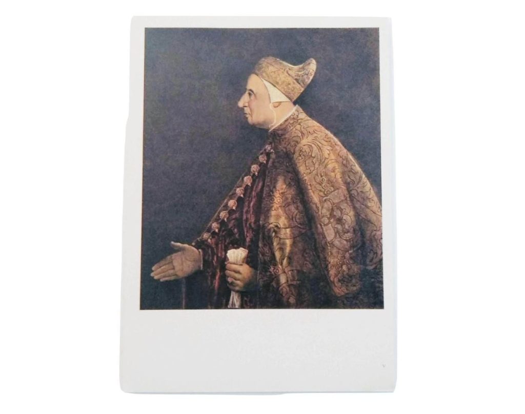 Vintage Italian Grand Master Le Titien Print Reproduction Le Doge Niccolo Marcello (1538 env) Etat du Vatican Wall Art c1955