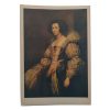 Vintage Italian Grand Master Van Dyck Print Reproduction Portrait De Marie Louise Tassis Vienna Galerie Liechtenstein c1951